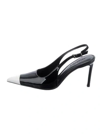 Pre-owned Retroféte Patent Leather Slingback Pumps In Black