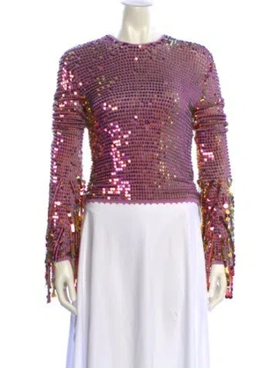 Pre-owned Retroféte Patterned Crew Neck Crop Top W/ Tags In Multi