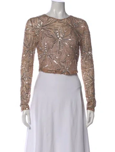 Pre-owned Retroféte Patterned Crew Neck Top In Neutral