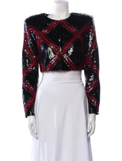 Pre-owned Retroféte Patterned Evening Jacket In Black