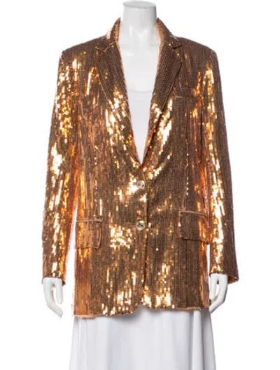 Pre-owned Retroféte Patterned Evening Jacket In Brown