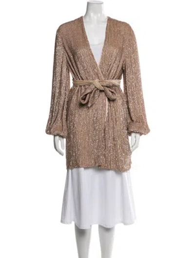 Pre-owned Retroféte Patterned Evening Jacket In Gold/metallic