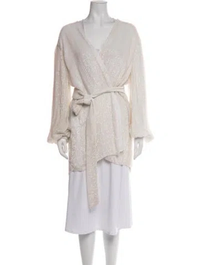 Pre-owned Retroféte Patterned Evening Jacket In Pink