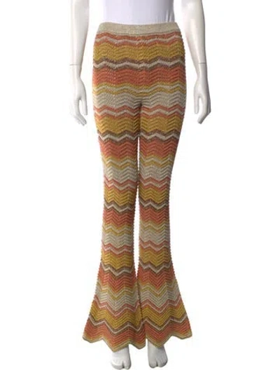 Pre-owned Retroféte Patterned Flared Pants W/ Tags In Multicolor