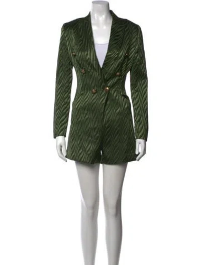 Pre-owned Retroféte Patterned Jumpsuit In Green