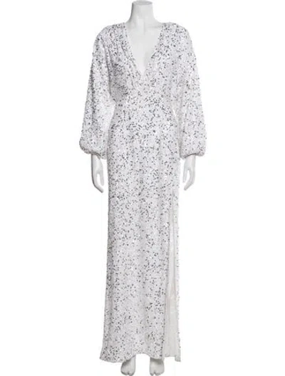 Pre-owned Retroféte Patterned Long Dress In Multi
