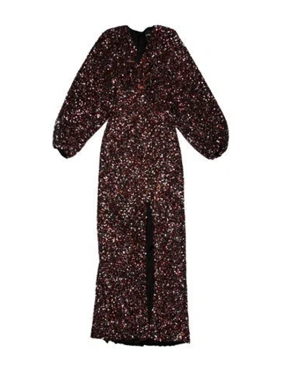 Pre-owned Retroféte Patterned Long Dress In Multi