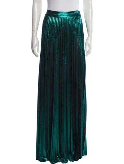 Pre-owned Retroféte Patterned Long Skirt In Green