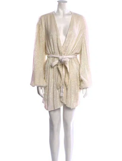 Pre-owned Retroféte Patterned Mini Dress In Neutral