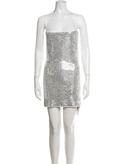 Pre-owned Retroféte Patterned Mini Dress In Neutrals