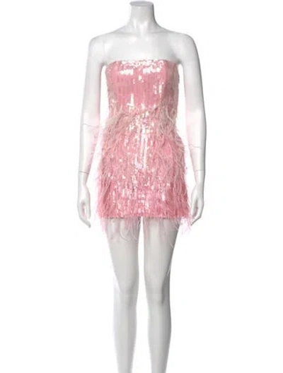 Pre-owned Retroféte Patterned Mini Dress In Pink