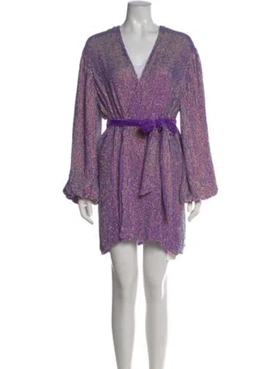 Pre-owned Retroféte Patterned Mini Dress W/ Tags