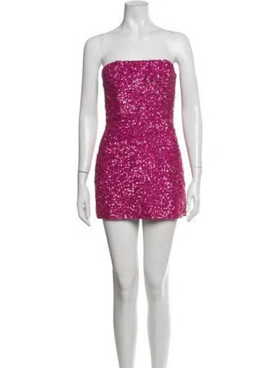 Pre-owned Retroféte Patterned Mini Dress W/ Tags In Pink