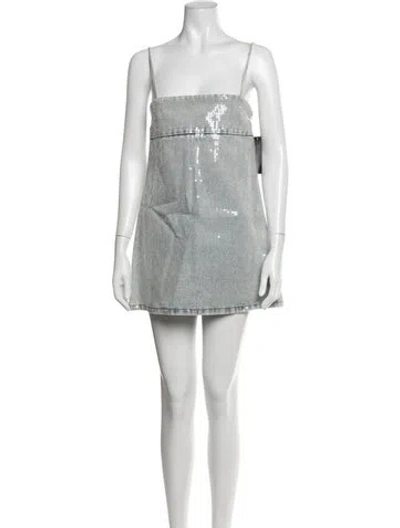 Pre-owned Retroféte Patterned Mini Dress W/ Tags In White