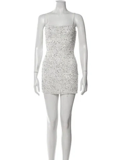Pre-owned Retroféte Patterned Mini Dress In White