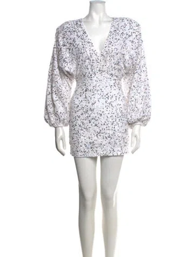 Pre-owned Retroféte Patterned Mini Dress In White
