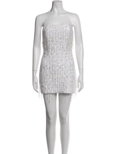 Pre-owned Retroféte Patterned Mini Dress In White