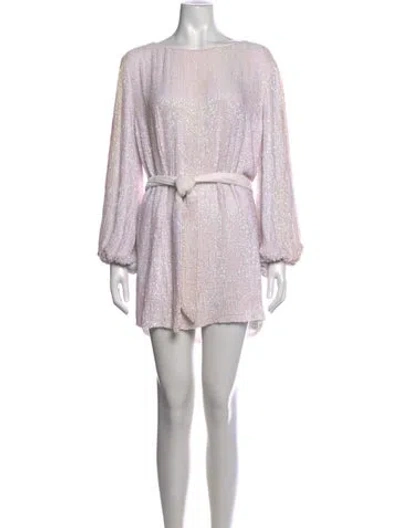 Pre-owned Retroféte Patterned Mini Dress In White
