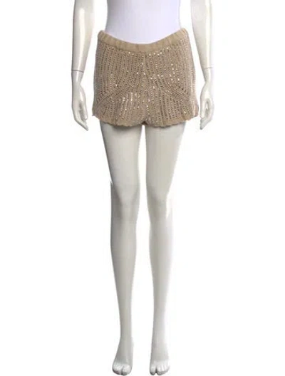 Pre-owned Retroféte Patterned Mini Shorts In Neutral