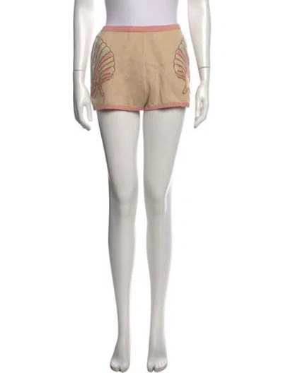 Pre-owned Retroféte Patterned Mini Shorts In Neutrals