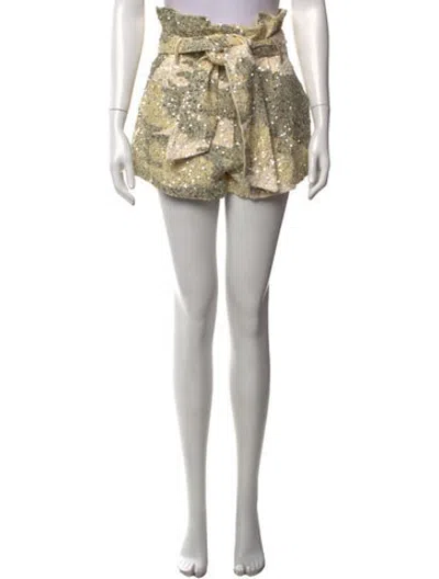 Pre-owned Retroféte Patterned Mini Shorts In Neutrals