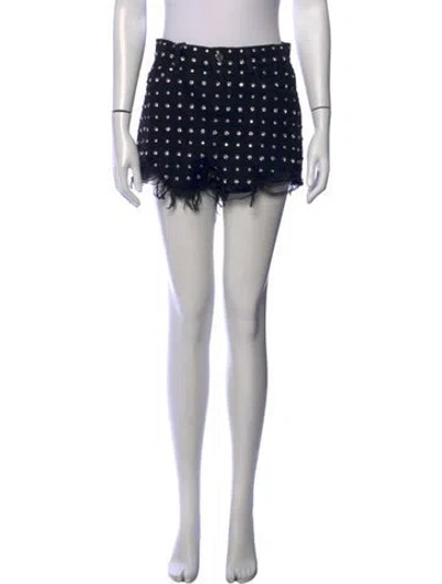 Pre-owned Retroféte Patterned Mini Shorts W/ Tags In Black