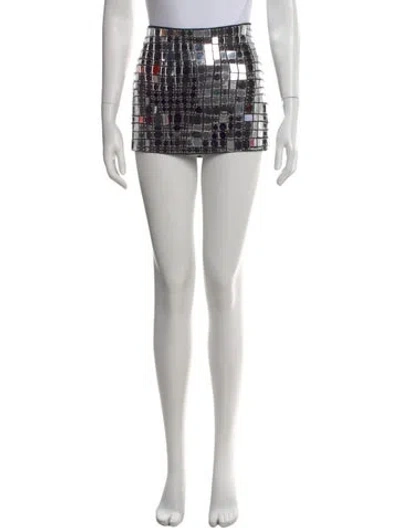 Pre-owned Retroféte Patterned Mini Skirt In Black