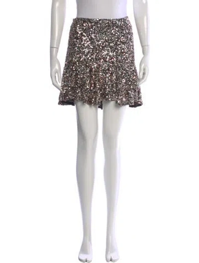 Pre-owned Retroféte Patterned Mini Skirt In Green