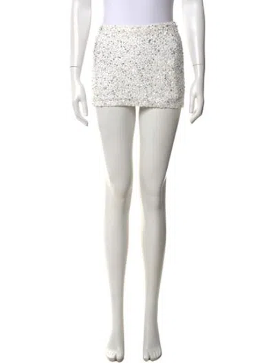 Pre-owned Retroféte Patterned Mini Skirt In Neutrals
