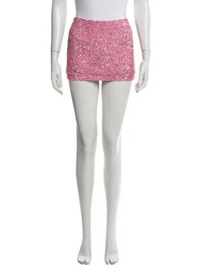 Pre-owned Retroféte Patterned Mini Skirt In Pink