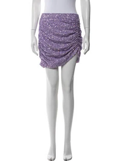 Pre-owned Retroféte Patterned Mini Skirt In Purple