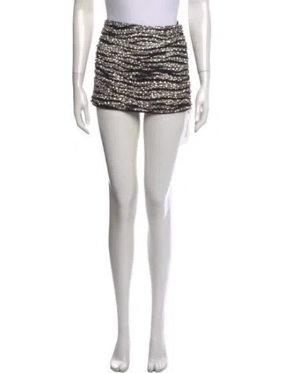 Pre-owned Retroféte Patterned Mini Skirt W/ Tags In Black