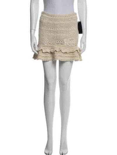 Pre-owned Retroféte Patterned Mini Skirt W/ Tags In Neutral
