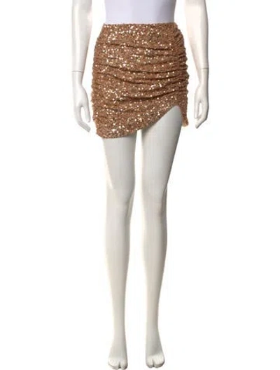 Pre-owned Retroféte Patterned Mini Skirt W/ Tags In Neutral