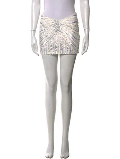 Pre-owned Retroféte Patterned Mini Skirt W/ Tags In Neutrals