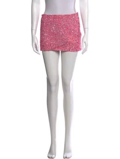 Pre-owned Retroféte Patterned Mini Skirt W/ Tags In Pink