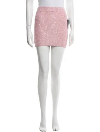 Pre-owned Retroféte Patterned Mini Skirt W/ Tags In Pink