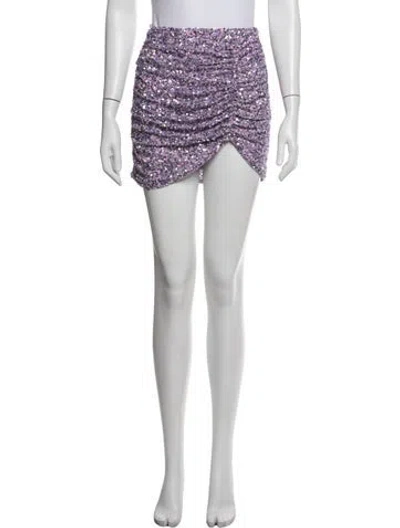 Pre-owned Retroféte Patterned Mini Skirt In White