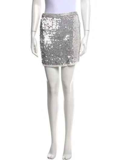 Pre-owned Retroféte Patterned Mini Skirt In White