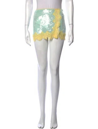 Pre-owned Retroféte Patterned Mini Skirt In White