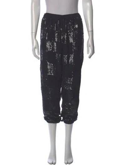 Pre-owned Retroféte Patterned Skinny Leg Pants In Gray