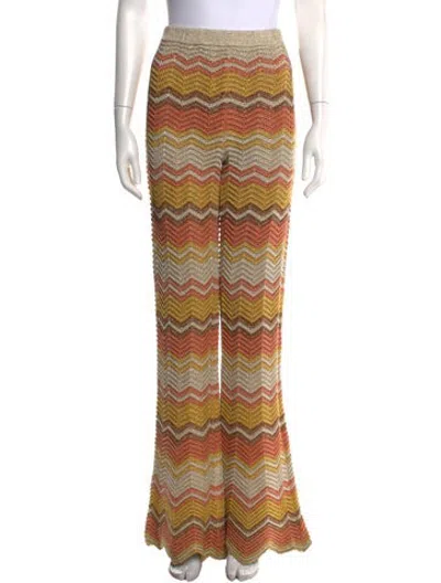 Pre-owned Retroféte Patterned Wide Leg Pants In Multicolor