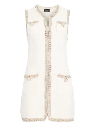 RETROFÉTE PEARL-DETAILING TWEED VEST