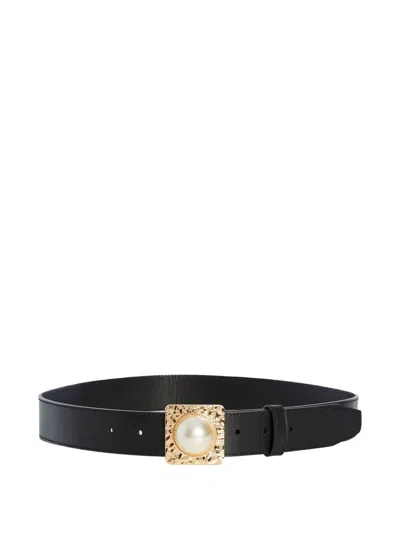 RETROFÉTE PEARL-EMBELLISHED SQUARE-BUCKLE BELT