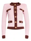 Retroféte Percy Ribbed Button-detail Top In Pink