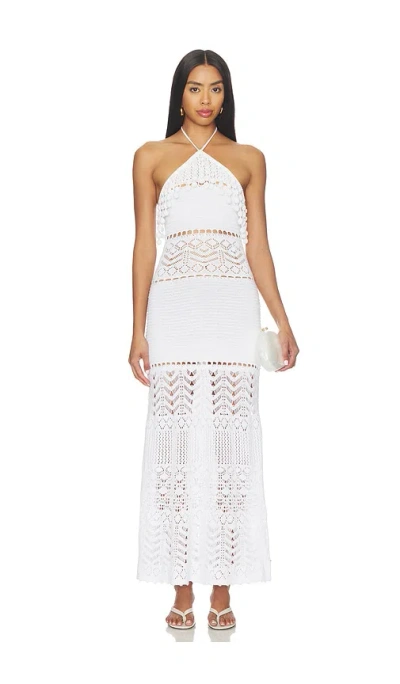 Retroféte Perette Crochet Dress In White