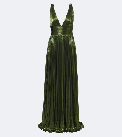 Retroféte Retrofête Perindo Lamé Gown In Green