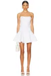 Retroféte Persephonie Strapless Knit Mini Dress In White