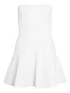 Retroféte Persephonie Strapless Knit Mini Dress In White
