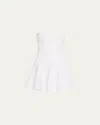 Retroféte Persephonie Strapless Knit Mini Dress In White